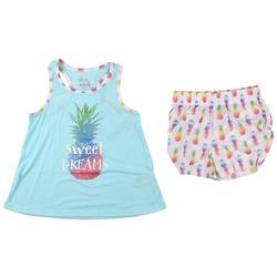 Big Girls 2-pc.Pineapple Pajama Set