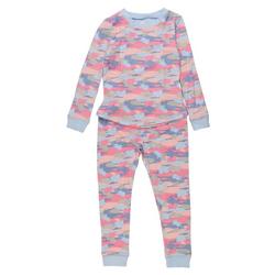 Big Girls 2-pc. Tight Fit Tie Dye Print Pajama Set