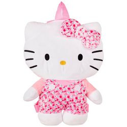 Hello Kitty Girls Plush Pink Backpack