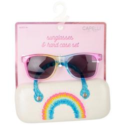 Girls 2-pc. Rainbow Sunglasses and Case Set