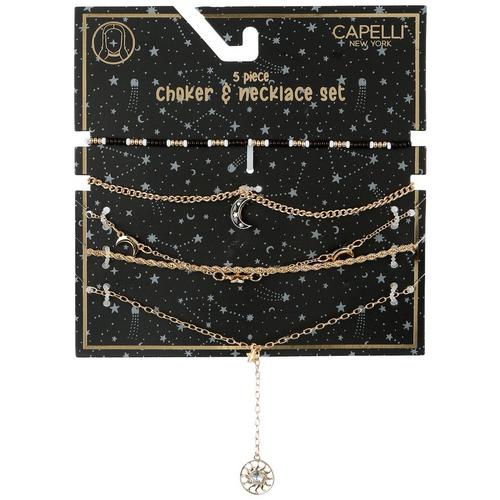Capelli NY Girls 5-pk. Choker And Necklace Collection