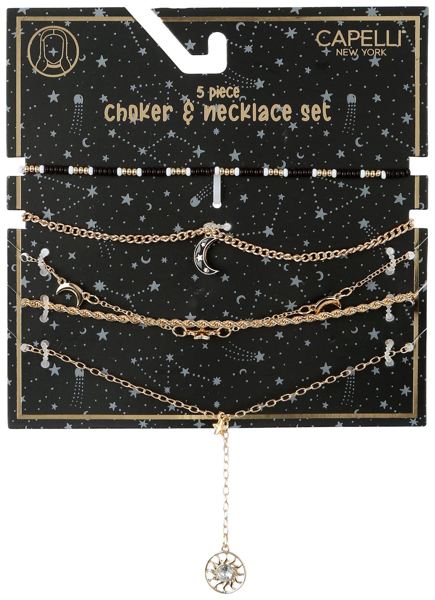 Girls 5-pk. Choker And Necklace Collection Set