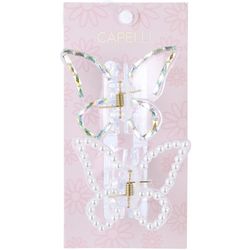 Capelli NY Girls 2pk. Butterfly Claw Clips Collection Set