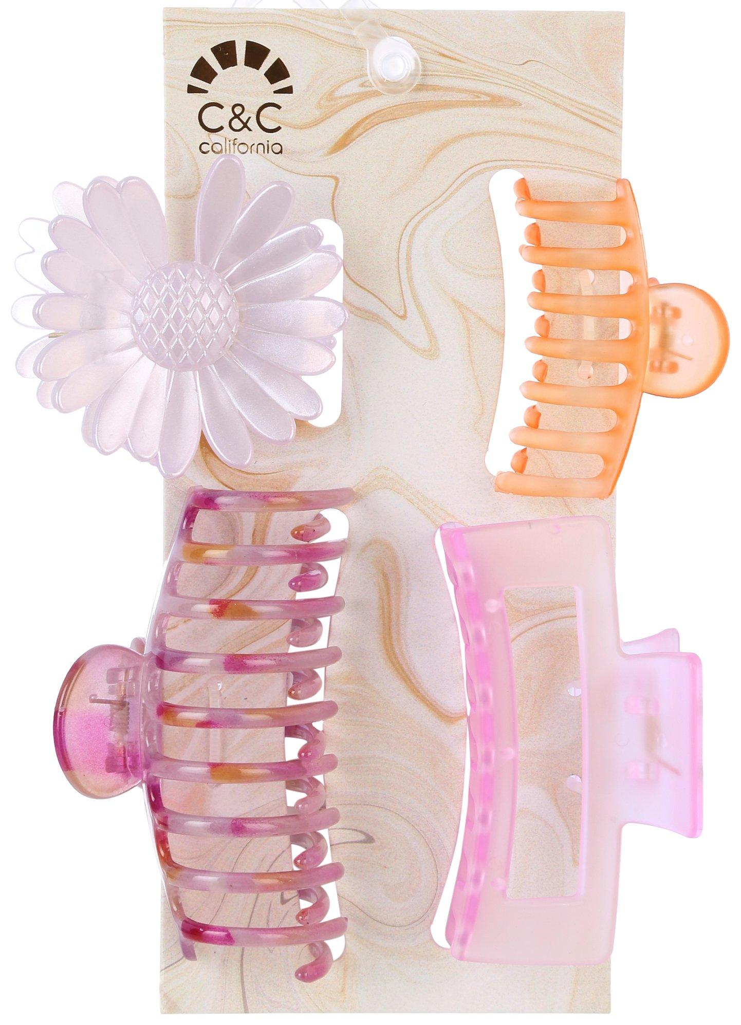 Capelli NY Girls 4pk Mixed Claw Clips Collection Set