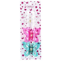 Girls 3pk Butterfly Claw Clips Collection Set