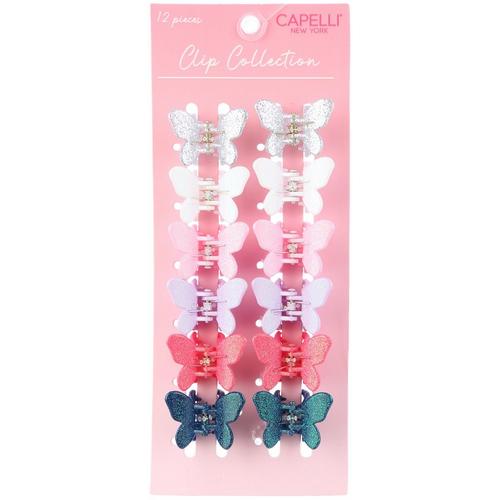 Girls 12pk. Butterfly Claw Clips Collection Set