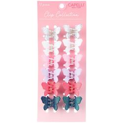 Girls 12pk. Butterfly Claw Clips Collection Set