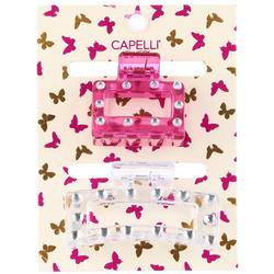 Girls 2pk Claw Clips On Card Play Collection Set