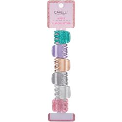 Cappelli NY Girls 6pk. Pastel Claw Clips Collection Set