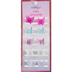 Capelli 10-pc. Glitter Butterfly Hair Clip Set