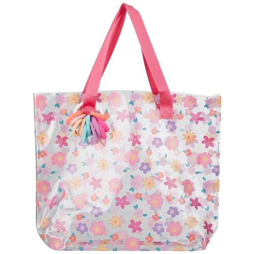 Capelli Girls Flower Tote & 12 Fabric Hair