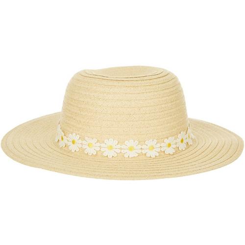 Girls Daisy Hatband Straw Hat