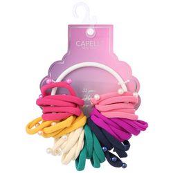 Girls 35pk. Pearl Ponytail Hair Tie Collection Set