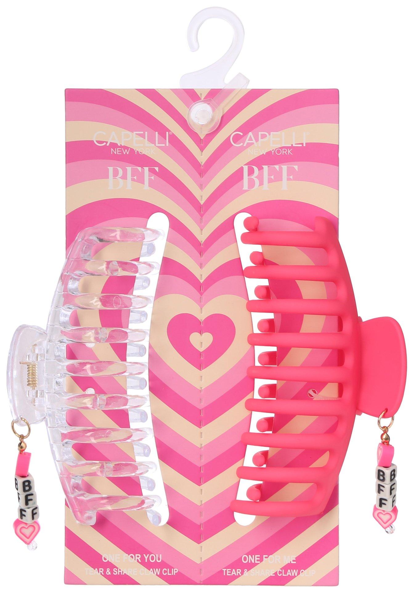 Girls 2pk Claw Clips BFF Collection Set