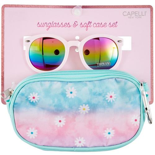 Capelli Girls 2-pc. Sunglasses and Daisy Pouch Set