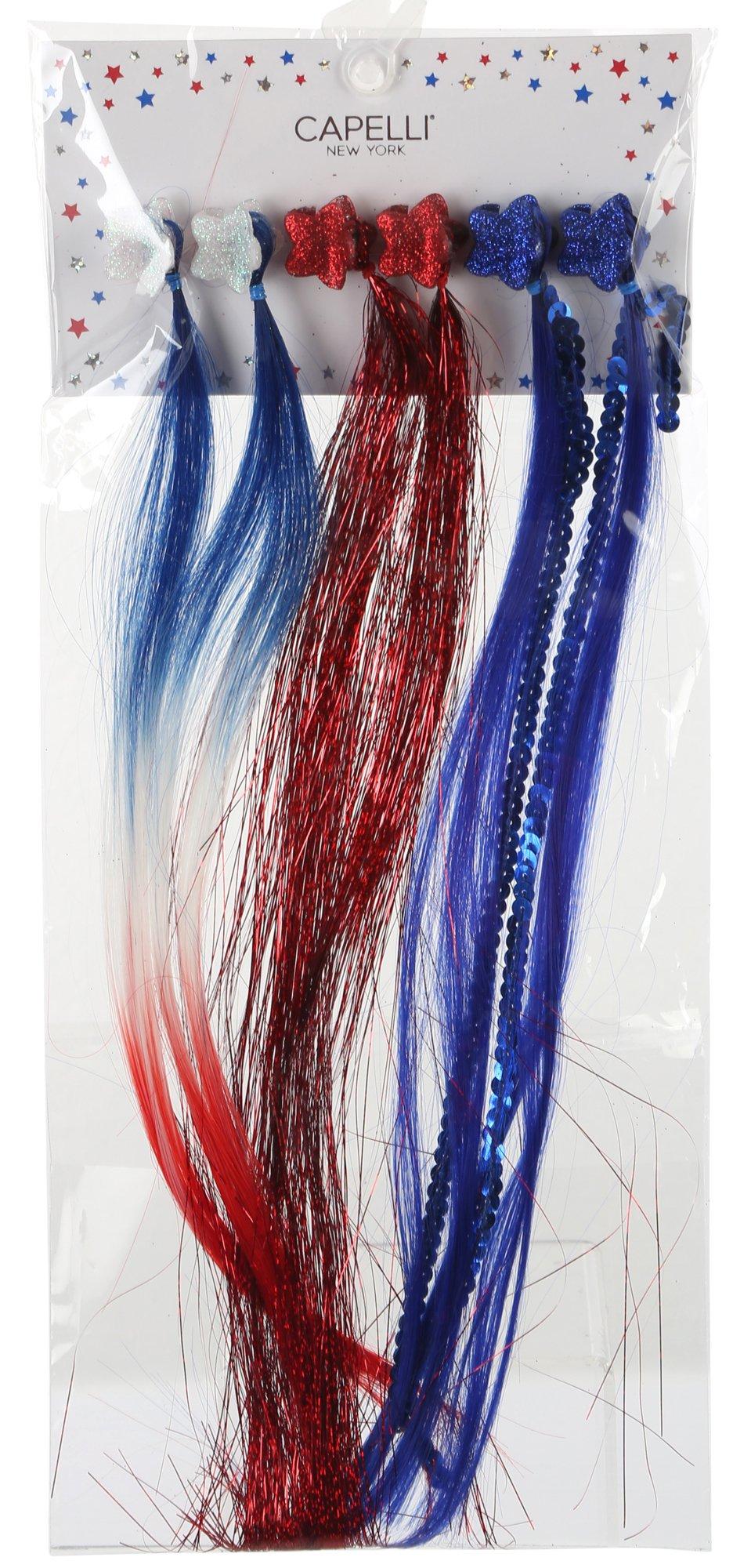 Capelli New York 6 Pc Americana Star Clip Hair Extensions