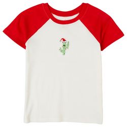 Runway Girl Big Girls Santa Cactus Short Sleeve T-Shirt