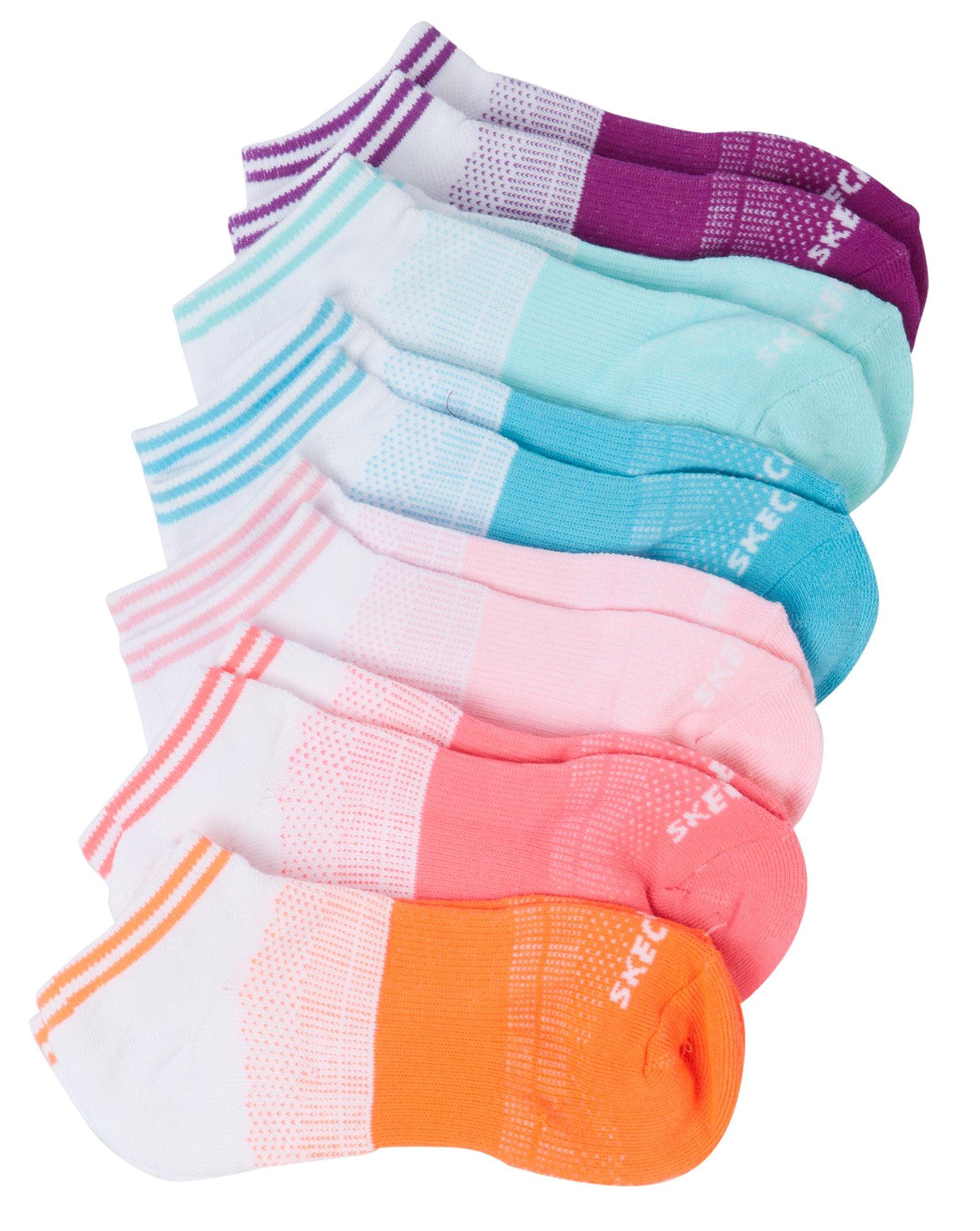 Skechers Girls 6-pk. Colorblocked Crew Socks