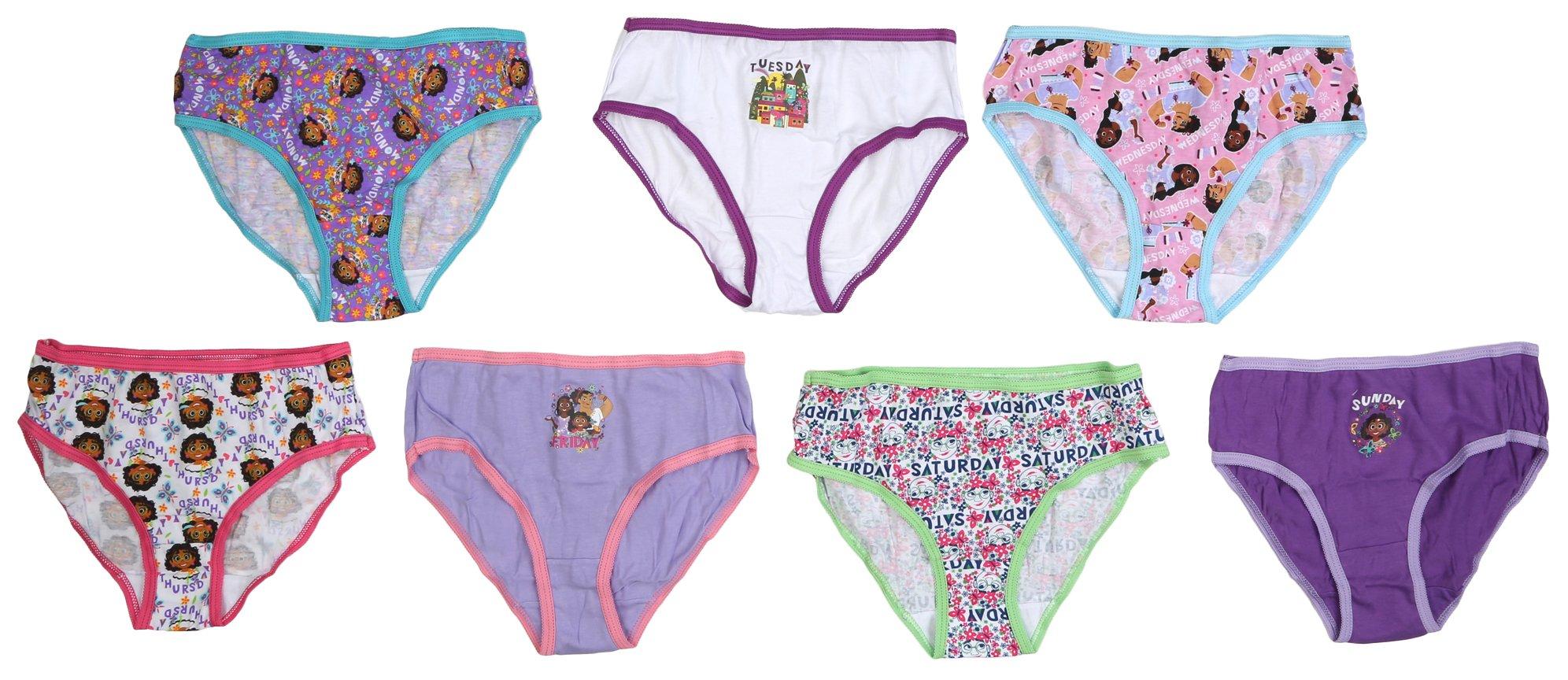 Girls Stitch 7 Pack Character Underwear, Size 4-6