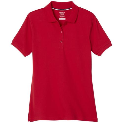 Big Girls Solid Pique Short Sleeve Polo