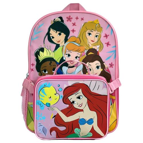 2 Pc Disney Princess Backpack & Attachable Lunch