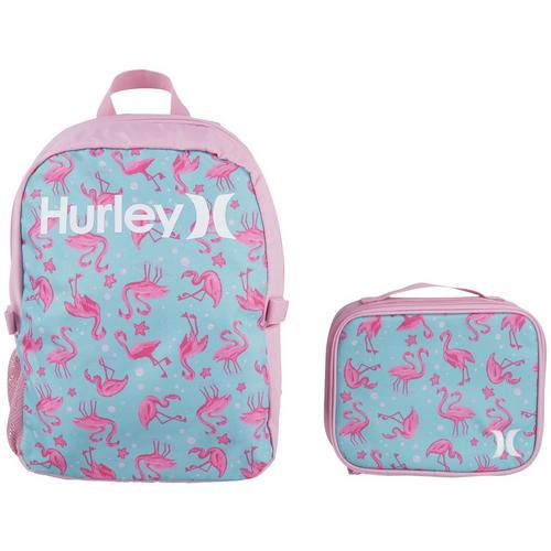 Hurley Flamingo Backpack & Lunch Box