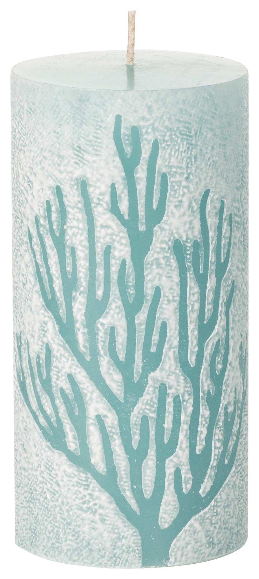 6in Unscented Coral Tree Pillar Candle