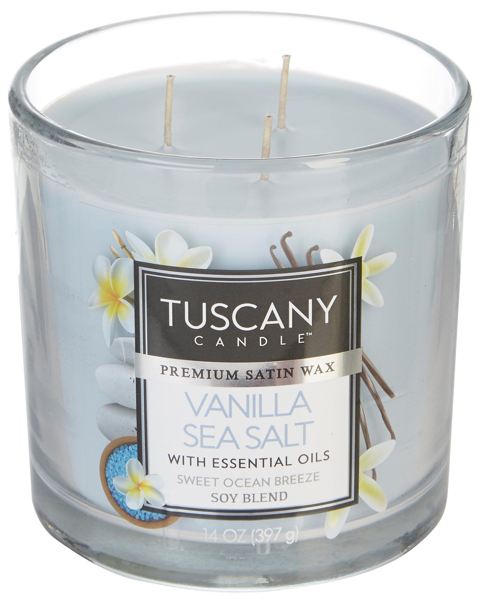 Tuscany 14 oz. Vanilla Sea Salt Soy Blend Jar Candle