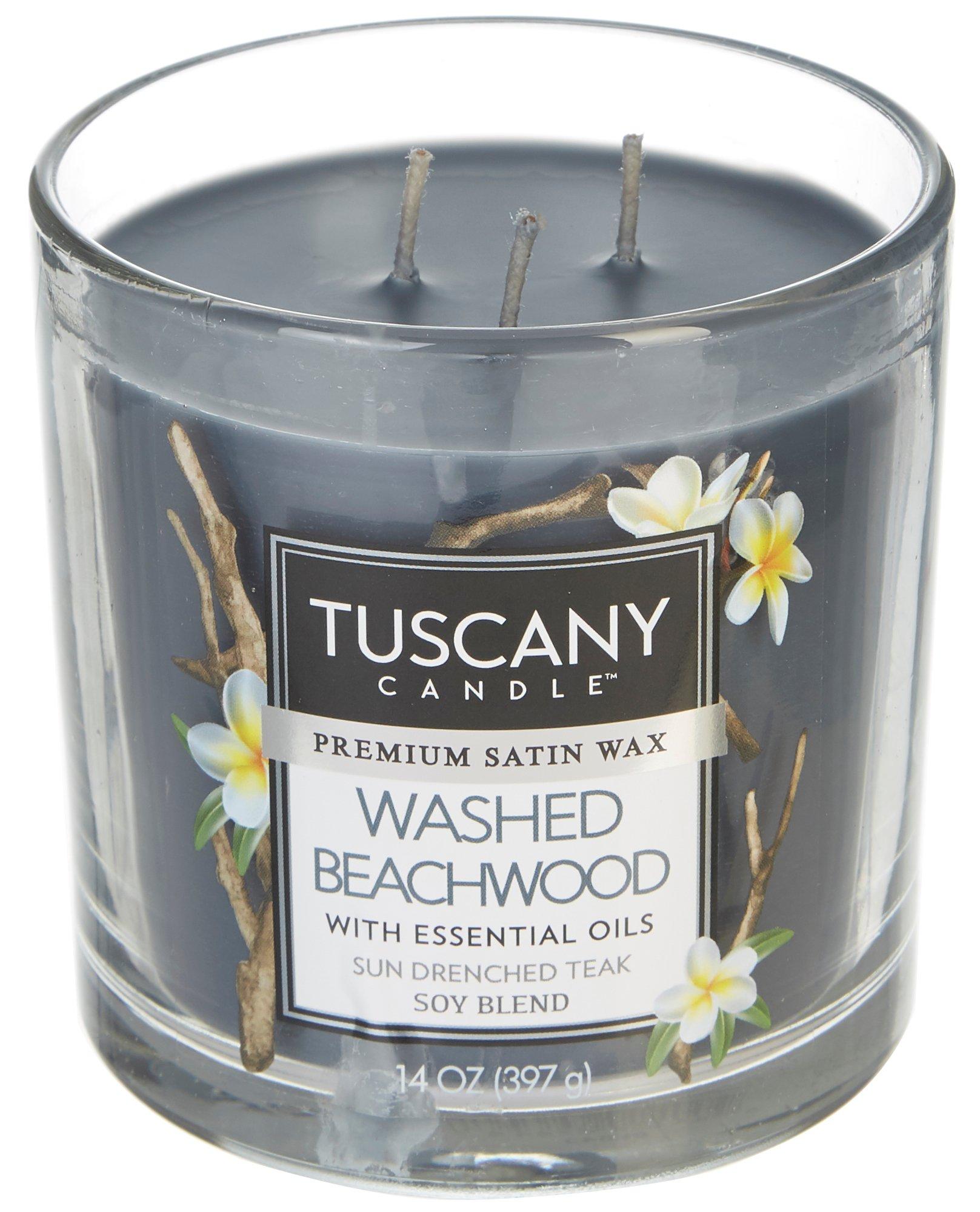 Tuscany 14 oz. Washed Beachwood Soy Blend Jar Candle