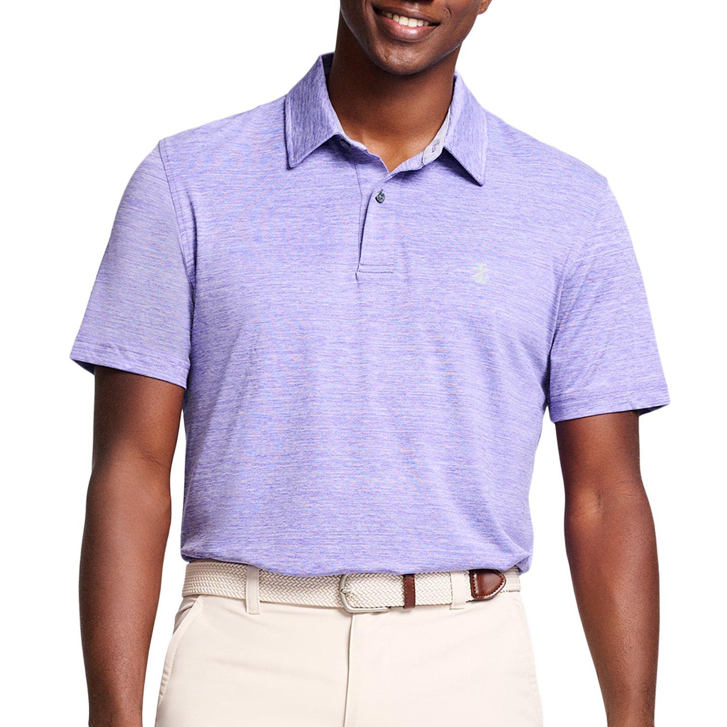 IZOD Golf Mens Title Holder Space Dye  Polo Shirt