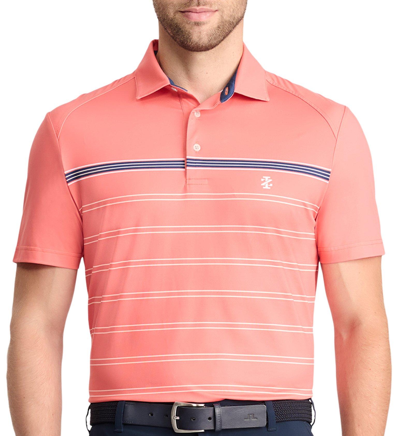 Golf Mens Chest Stripe Polo Shirt