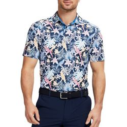 IZOD Golf Mens Tropical Print  Polo Shirt