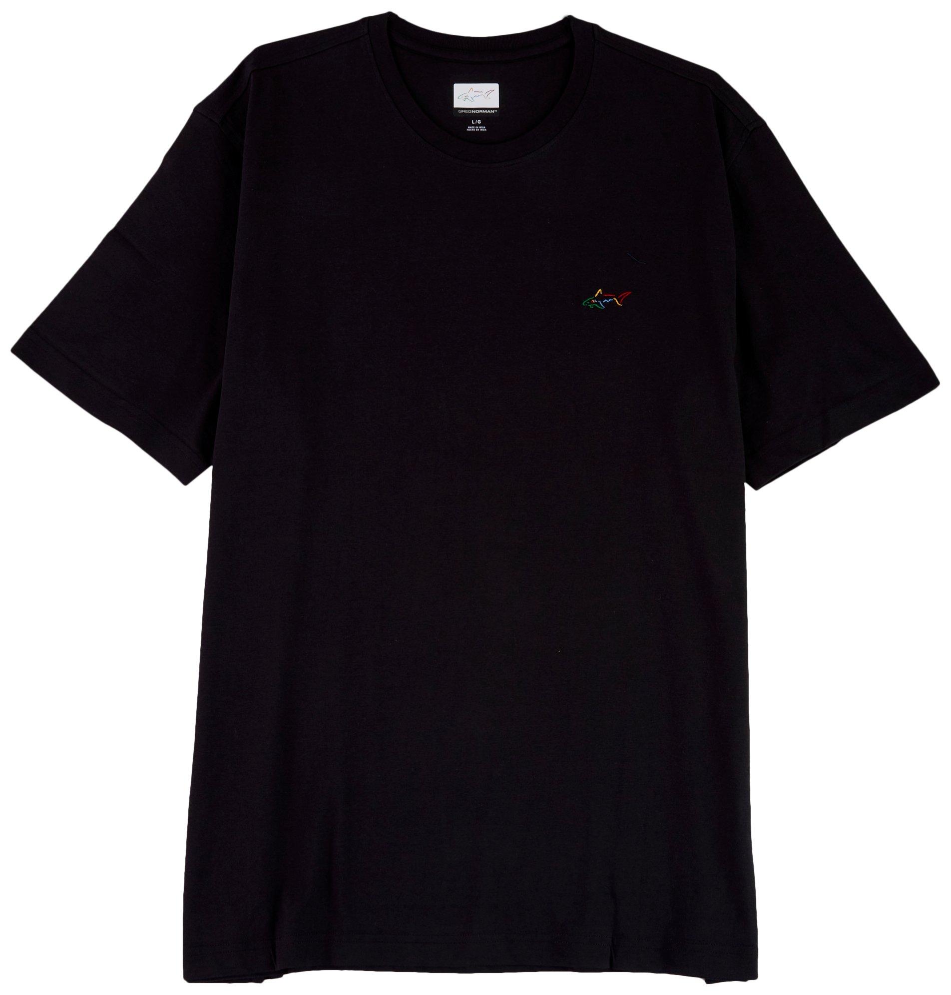 Greg Norman Mens Shark Logo Short Sleeve T-Shirt - Black - Medium