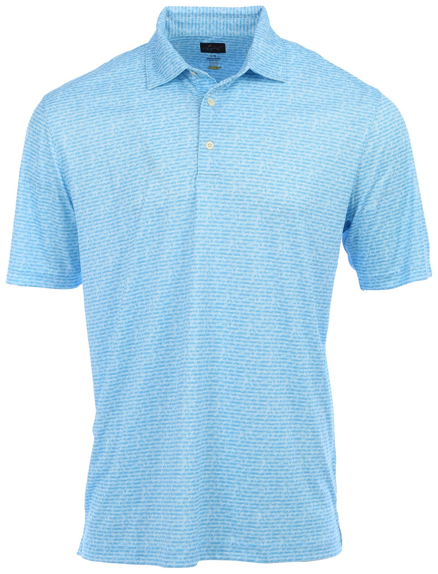 Greg Norman Mens Abstract Stripe Polo Shirt