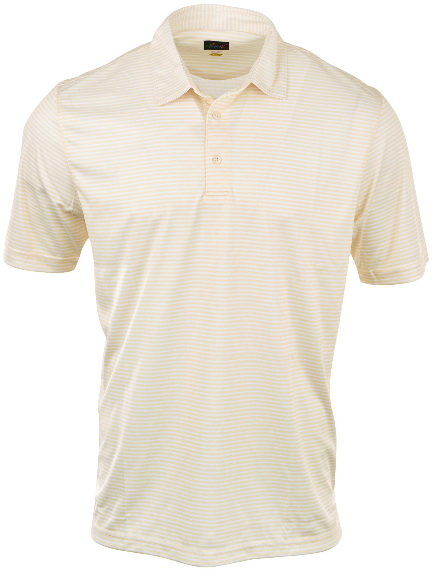 Greg Norman Mens Prestige Stripe Short Sleeve Polo Shirt