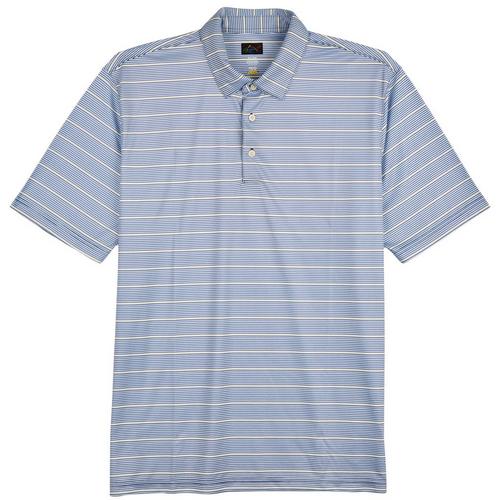 Greg Norman Mens Glory Stripe Short Sleeve Polo
