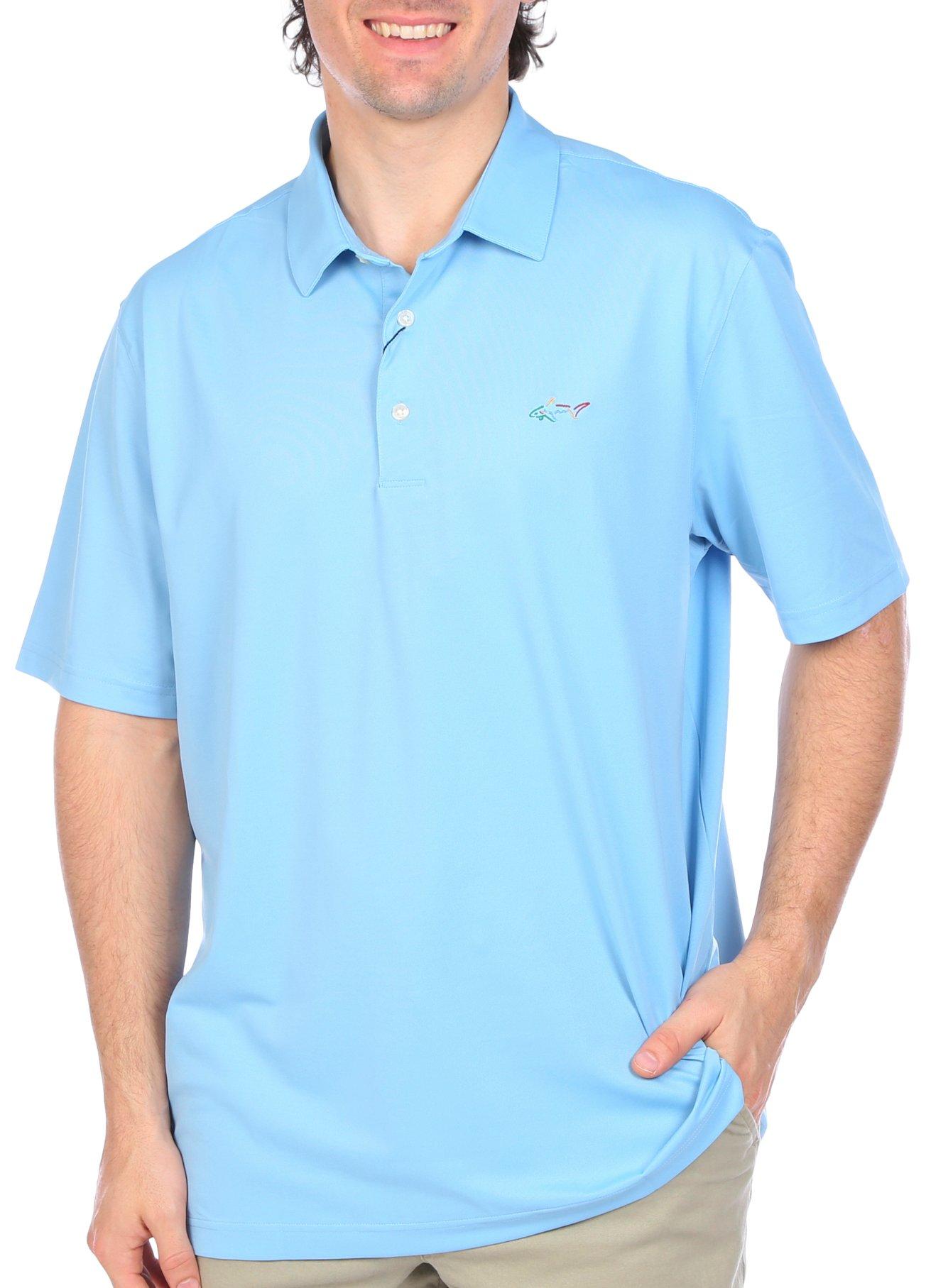Greg Norman Mens Mesh Knit Short Sleeve Polo Shirt