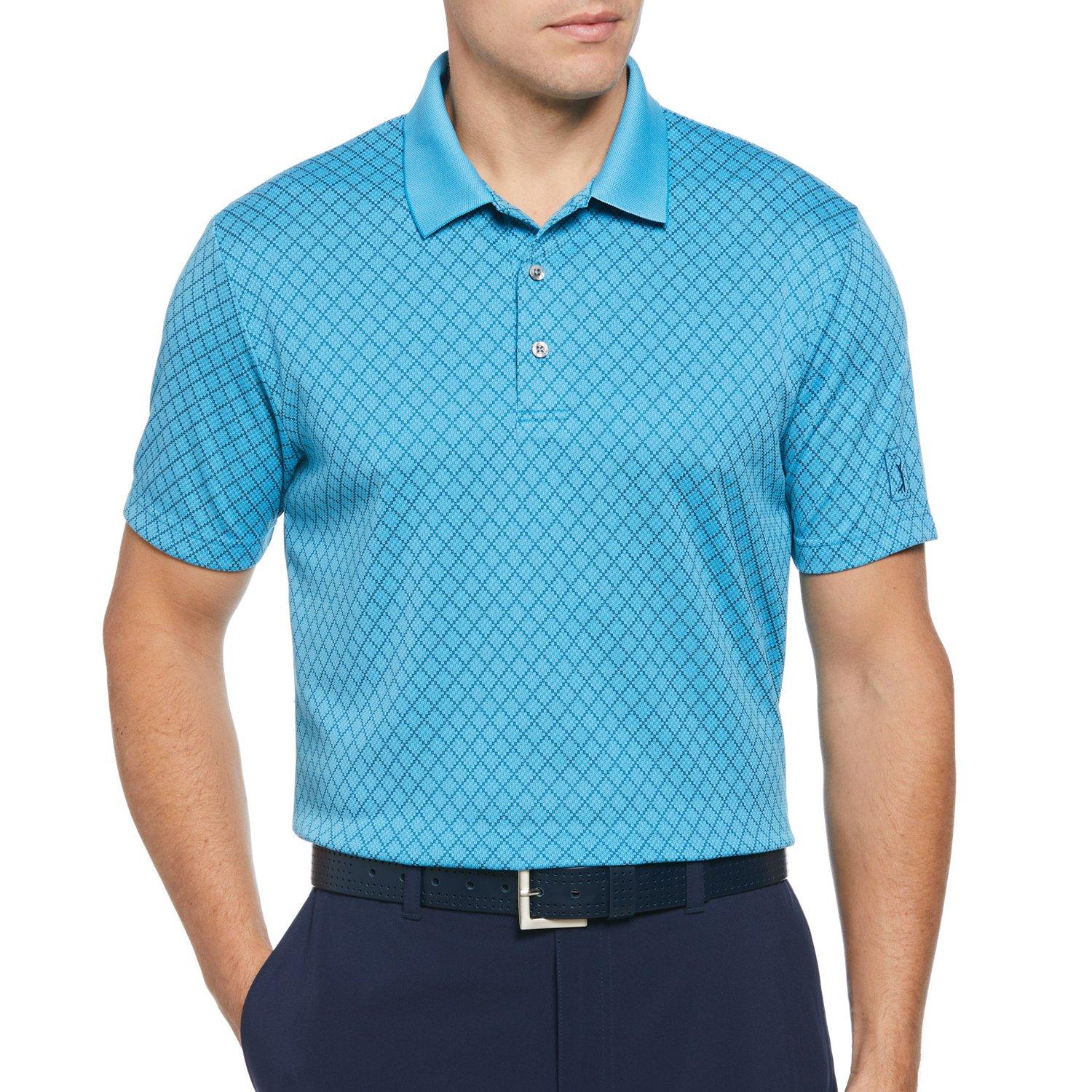 Mens Print Short Sleeve Golf Polo