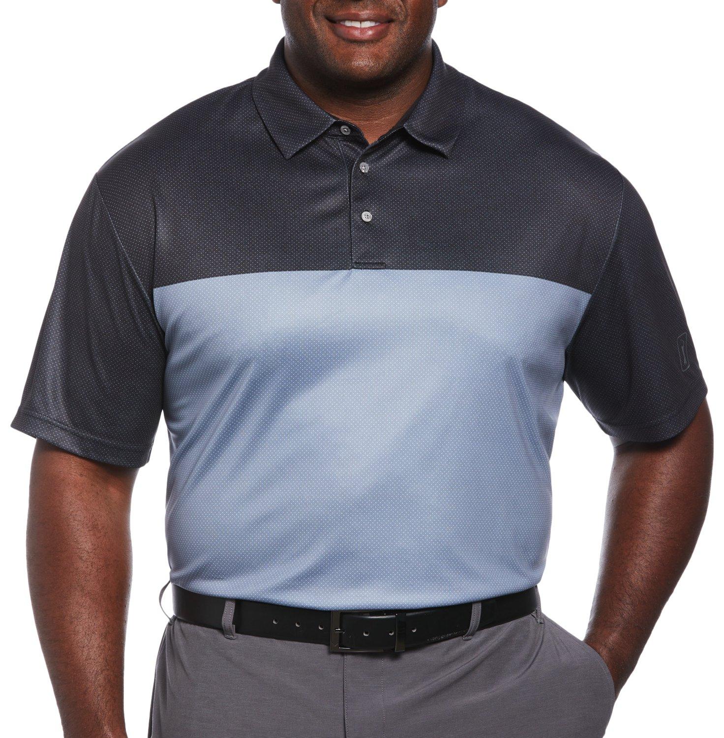 Mens Big & Tall Colorblock Short Sleeve Golf Polo Shirt