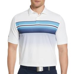 Mens Engineered Fluid Stripe Golf Polo Shirt