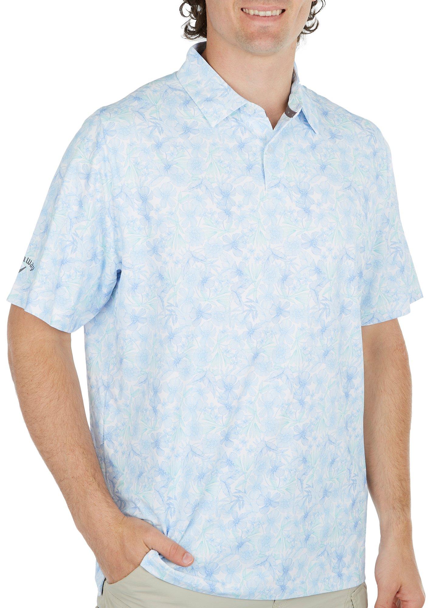 Callaway Mens Opti-Dri Floral Short Sleeve Polo Shirt
