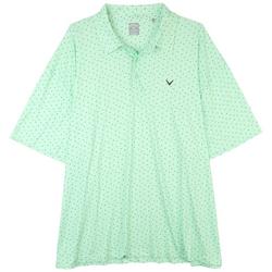 Mens UPF 50 Opti-Dri Golf Print Knit Polo Shirt