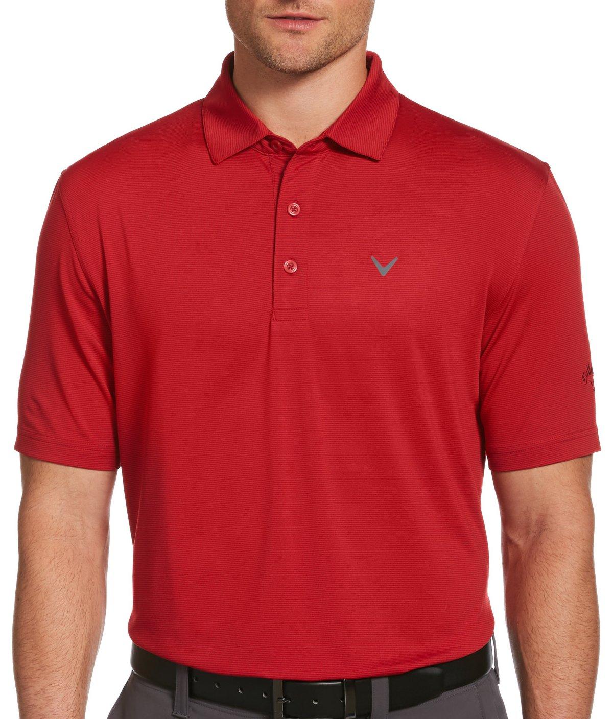Mens Stripe Pro Spin Short Sleeve Polo Shirt