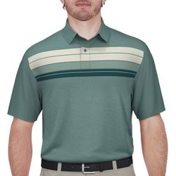 PGA TOUR Mens Chest Striped Golf  Polo Shirt