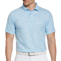 PGA TOUR Mens Tropical Print Polo Shirt