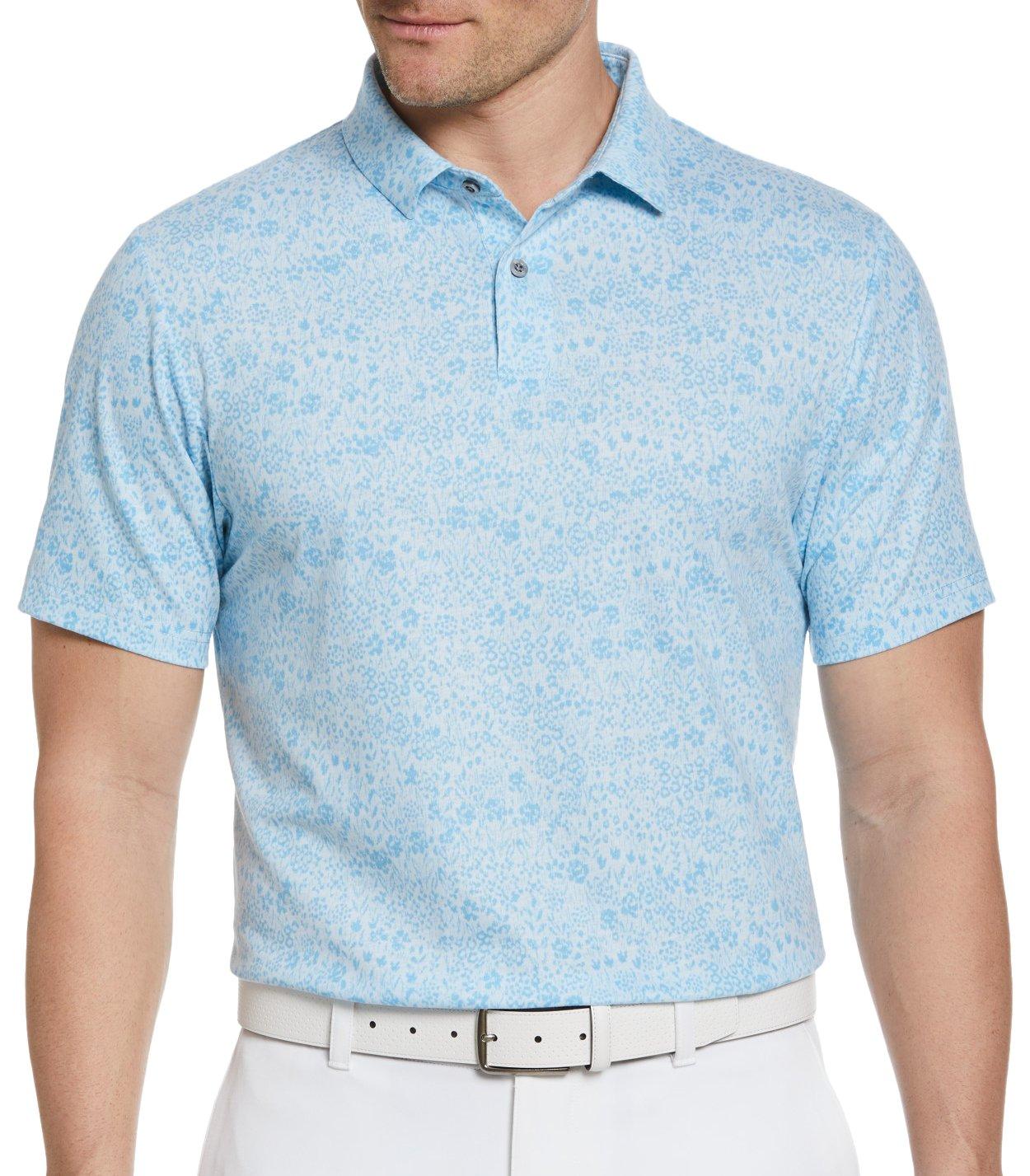 Mens Tropical Print Polo Shirt