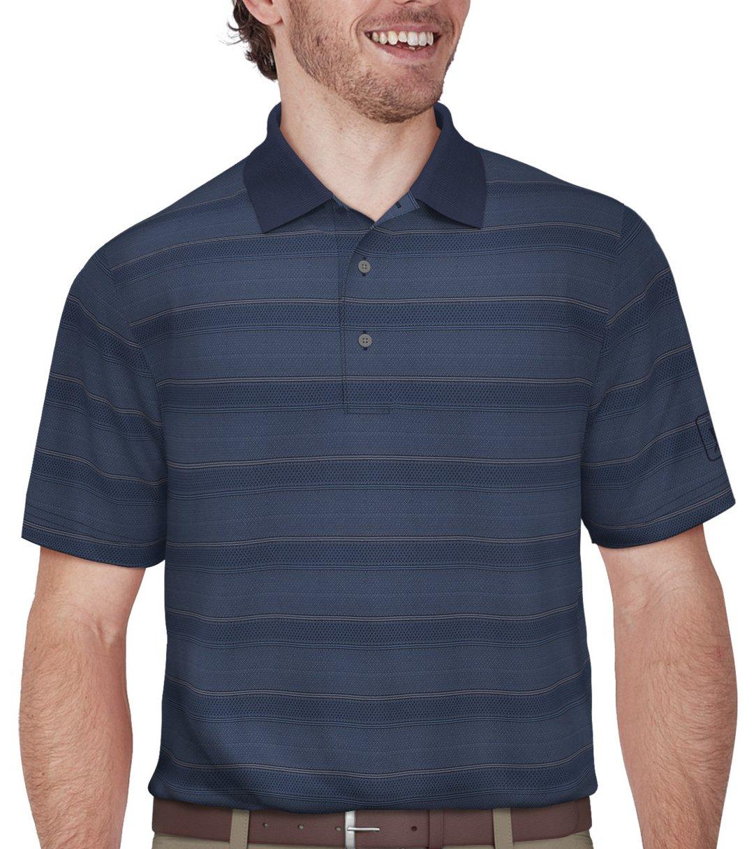 Mens Stripe Jaquard Polo Shirt