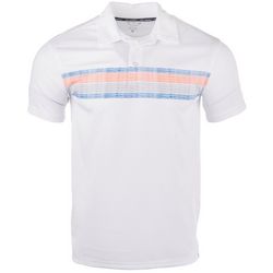 Golf America Mens Print Knit Polo Shirt