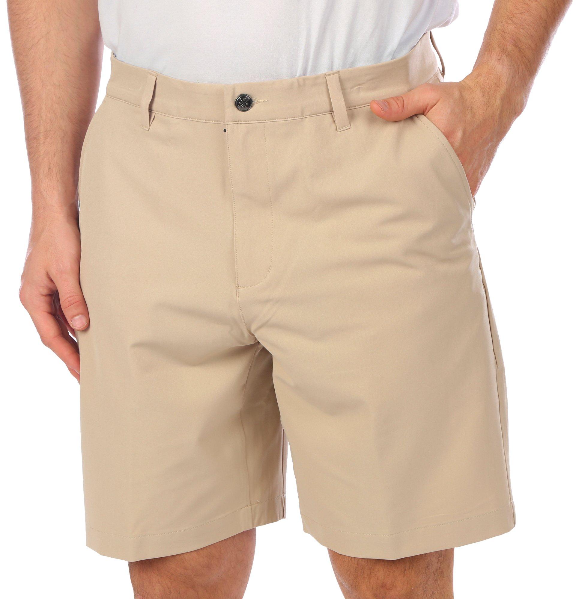 Golf America Mens Solid 4-Way Stretch Golf Shorts