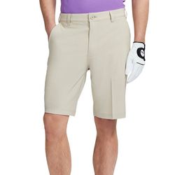 IZOD Golf Mens Solid Flat Front Shorts